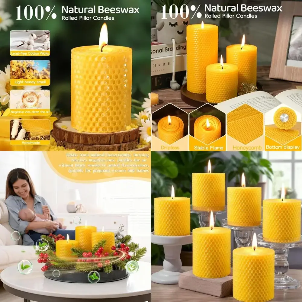 6 упаковок свечей из колонны из натурального пчелиного воска, свечи ручной работы из пчелиного воска 2,8x4 дюйма, восковая свеча из пчелиного воска длиной 192 часа f
6 упаковок свечей из колонны из натурального пчелиного воска, свечи ручной работы из пчелиного воска 2,8x4 дюйма, восковая свеча из пчелиного воска длиной 192 часа f