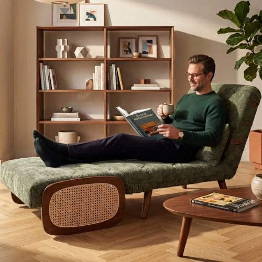 Mid-Century Modern Sleeper Chair for Adults, 35.4" Space-Saving Chair Bed, 77" Extra-Long Single Sofa Bed, Convertible Lounge w
Mid-Century Modern Sleeper Chair for Adults, 35.4" Space-Saving Chair Bed, 77" Extra-Long Single Sofa Bed, Convertible Lounge w