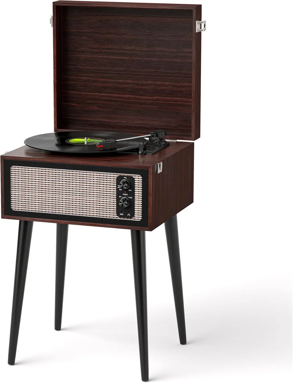 Vintage Turntable with Detachable Legs, Bluetooth and Built-in Speakers for Home Decor
Vintage Turntable with Detachable Legs, Bluetooth and Built-in Speakers for Home Decor
