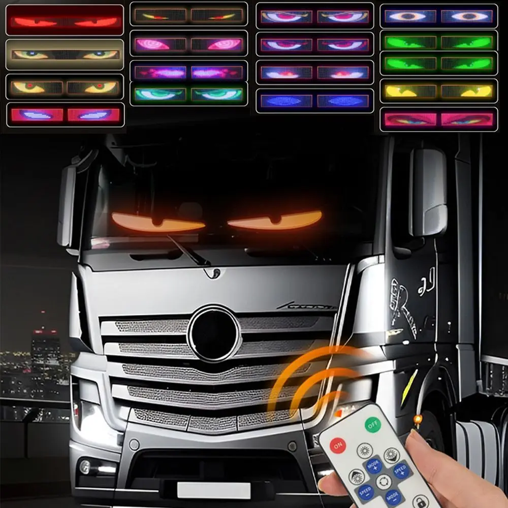 Креативный пульт дистанционного управления для грузовика, глаз дьявола, красочный многорежимный светодиодный дисплей на лобовое стекло, гибкая матричная пиксельная панель, декор автомобиля
Креативный пульт дистанционного управления для грузовика, глаз дьявола, красочный многорежимный светодиодный дисплей на лобовое стекло, гибкая матричная пиксельная панель, декор автомобиля