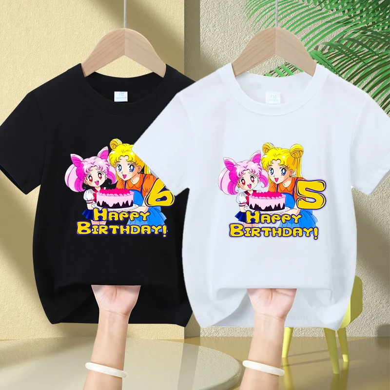 Летняя удобная футболка Sailor Moon для дня рождения, с короткими рукавами, с мультяшным аниме-принтом, с номерами 1-9, модная одежда
Летняя удобная футболка Sailor Moon для дня рождения, с короткими рукавами, с мультяшным аниме-принтом, с номерами 1-9, модная одежда