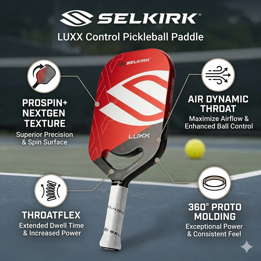 Selkirk LUXX Control Carbon Fiber Pickleball Paddle X7 Core High Spin USAP Approved Professional Racket for Men Women
Selkirk LUXX Control Carbon Fiber Pickleball Paddle X7 Core High Spin USAP Approved Professional Racket for Men Women