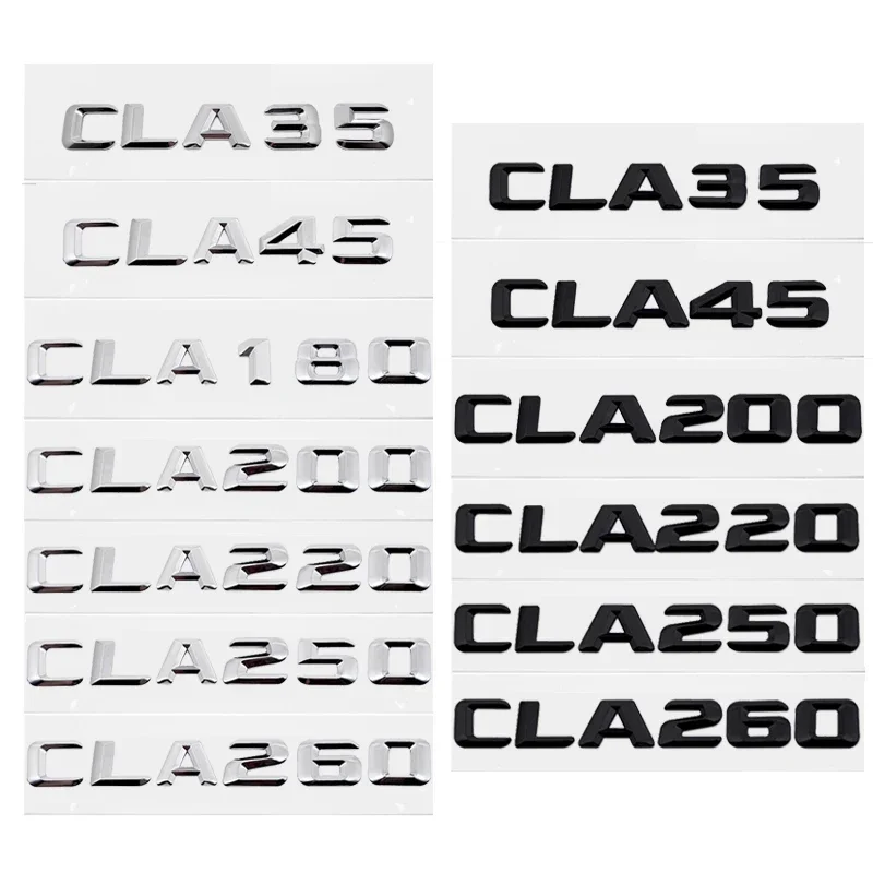 3D Car Rear Truck Sticker Emblem Tail Box Letter Badge Decal for Mercedes Benz CLA35 CLA45 CLA180 CLA200 CLA220 CLA250 CLA260
3D Car Rear Truck Sticker Emblem Tail Box Letter Badge Decal for Mercedes Benz CLA35 CLA45 CLA180 CLA200 CLA220 CLA250 CLA260