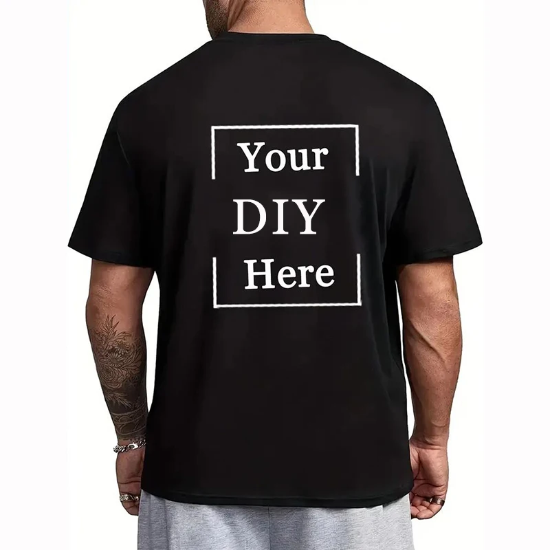Custom T Shirt Men 100% Cotton Printed DIY Summer Tops Photo Logo Text Women's Oversize Short Sleeve Tee Gift Black Clothing
Custom T Shirt Men 100% Cotton Printed DIY Summer Tops Photo Logo Text Women's Oversize Short Sleeve Tee Gift Black Clothing