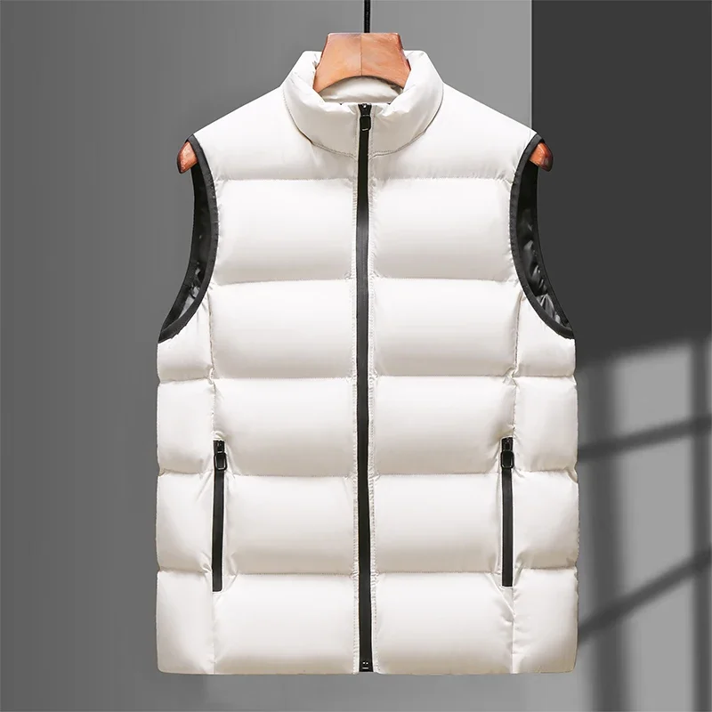 Men Autumn Winter Thickened Warm Vest Stand Collar Fashion Solid Sleeveless Jacket High Quality Windproof Cotton Clothes for Men
Men Autumn Winter Thickened Warm Vest Stand Collar Fashion Solid Sleeveless Jacket High Quality Windproof Cotton Clothes for Men