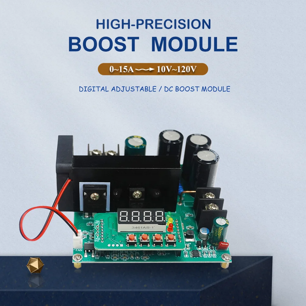 JUNTEK BST900W Digital Control DC Power Supply Voltage Regulator Constant Current Diy Boost Converter Module 0-80V to 10-120V
JUNTEK BST900W Digital Control DC Power Supply Voltage Regulator Constant Current Diy Boost Converter Module 0-80V to 10-120V