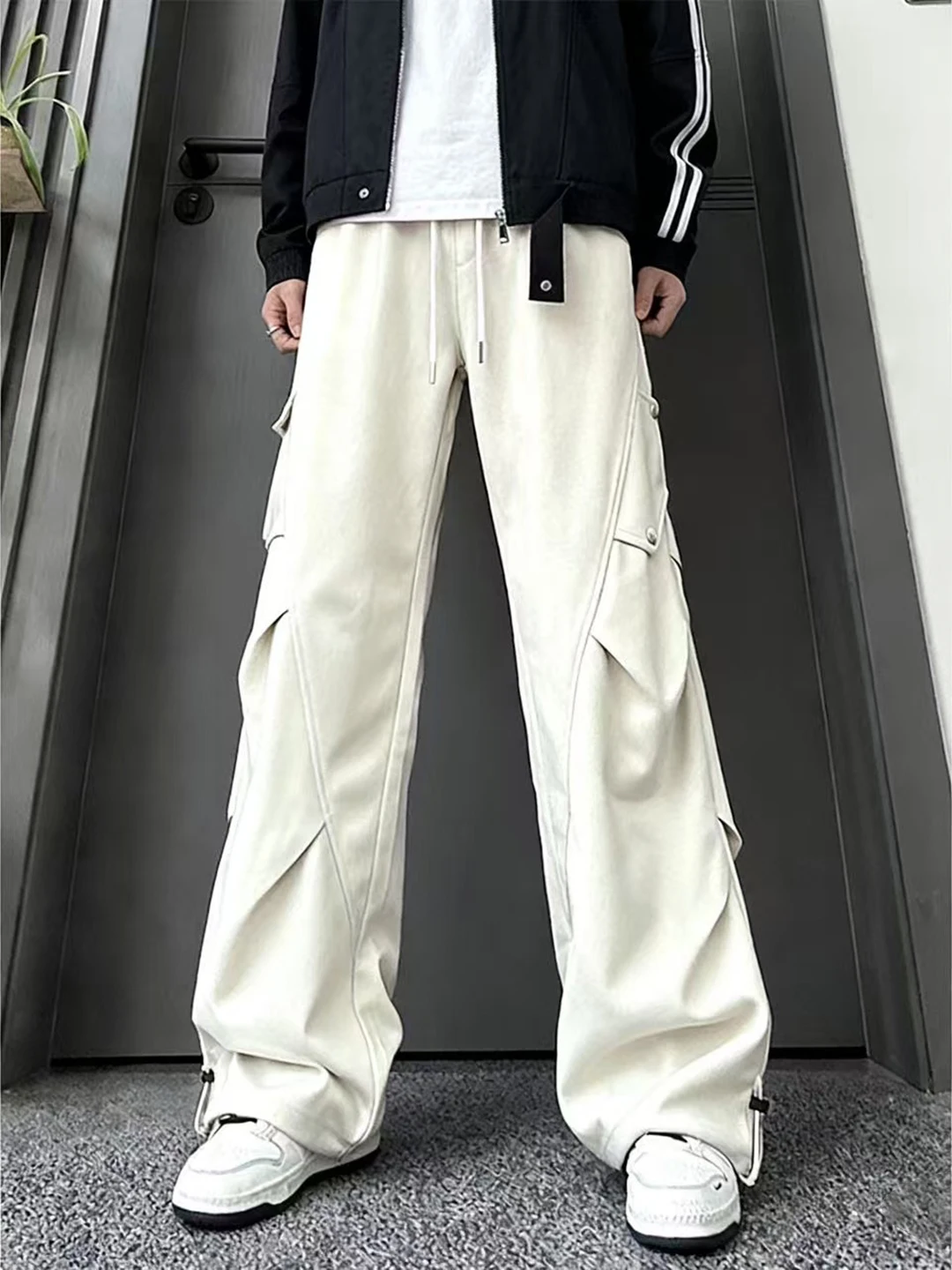 Мужские повседневные брюки для зимы, плотные, с эффектом драпировки, рабочие, с удлиненными штанинами, плиссированные, свободного кроя
Мужские повседневные брюки для зимы, плотные, с эффектом драпировки, рабочие, с удлиненными штанинами, плиссированные, свободного кроя