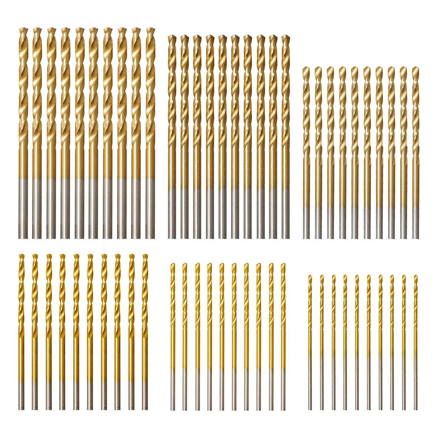 60 Pcs Titanium Drill Bit Set, 4341 HSS Micro Bits for Wood, Metal, Steel, Plastic, Aluminum, 3/64"-1/8"
60 Pcs Titanium Drill Bit Set, 4341 HSS Micro Bits for Wood, Metal, Steel, Plastic, Aluminum, 3/64"-1/8"
