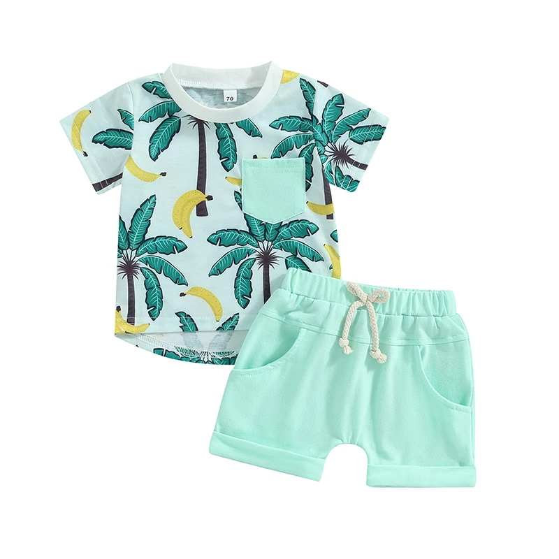 Infant Boy Summer Clothes Sets Beach Style Tree Print Crew Neck Short Sleeve T-Shirts Elastic Waist Shorts 2Pcs Sets
Infant Boy Summer Clothes Sets Beach Style Tree Print Crew Neck Short Sleeve T-Shirts Elastic Waist Shorts 2Pcs Sets
