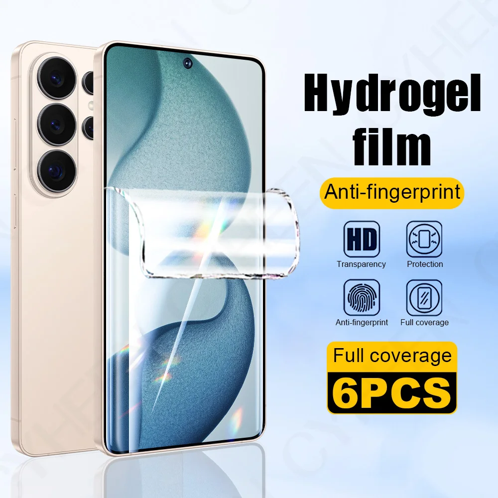 6Pcs protective film For Samsung S26 S25 Ultra hydrogel film S24 S23 FE phone screen protector S22 soft full cover S21 S10 plus
6Pcs protective film For Samsung S26 S25 Ultra hydrogel film S24 S23 FE phone screen protector S22 soft full cover S21 S10 plus