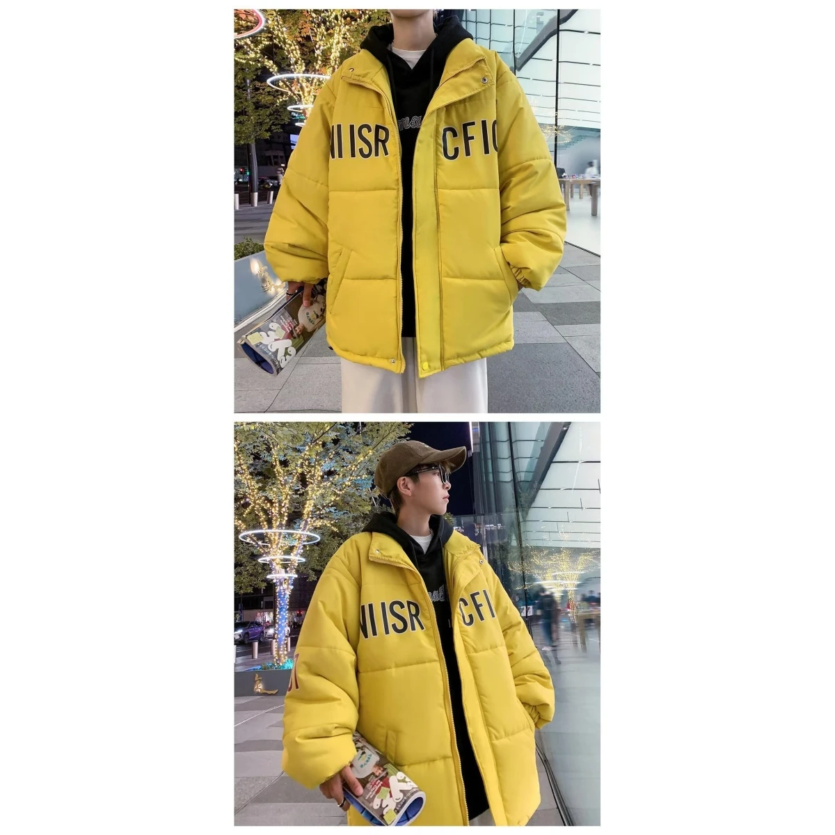 Men's Winter Thiened ort Cotton Jaet American Sle Stand Collar Oversize Lightweight Polyester Filled Bread Coat
Men's Winter Thiened ort Cotton Jaet American Sle Stand Collar Oversize Lightweight Polyester Filled Bread Coat