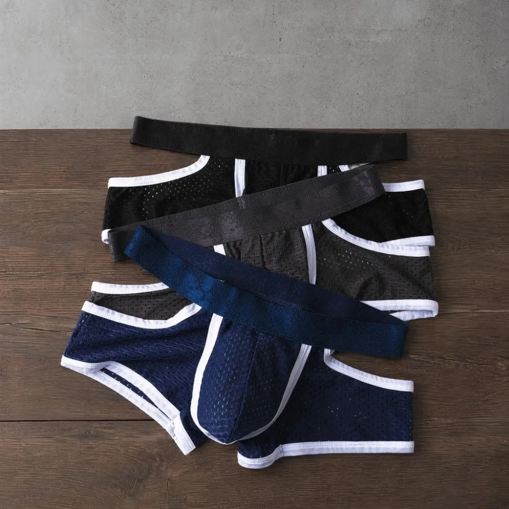 Quick-Drying Silky Fiber Men's Mesh Boxer Briefs Separation Split Design Underwear for Man Thin Mesh Four-Way Stretch
Quick-Drying Silky Fiber Men's Mesh Boxer Briefs Separation Split Design Underwear for Man Thin Mesh Four-Way Stretch