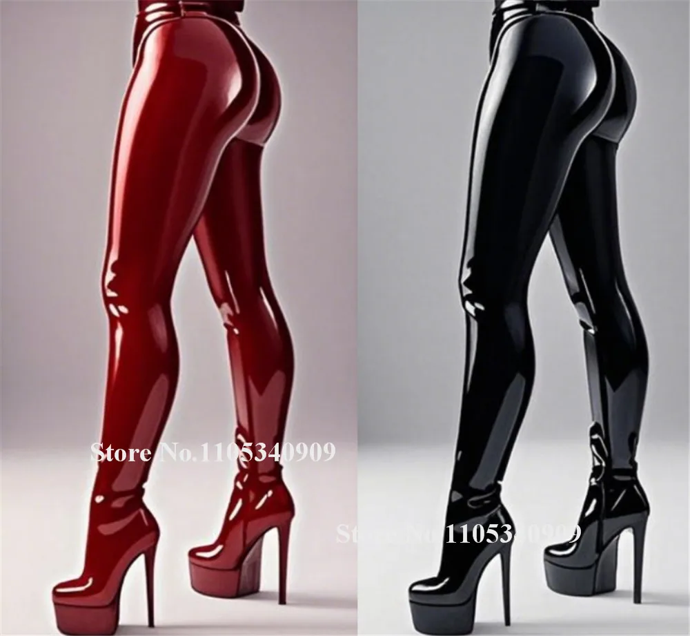 Bondarenko Red Black Stiletto Heel Waist Pant Boots Round Toe Patent Leather High Platform Thin Heel Thigh Long Boots Dance Shoe
Bondarenko Red Black Stiletto Heel Waist Pant Boots Round Toe Patent Leather High Platform Thin Heel Thigh Long Boots Dance Shoe