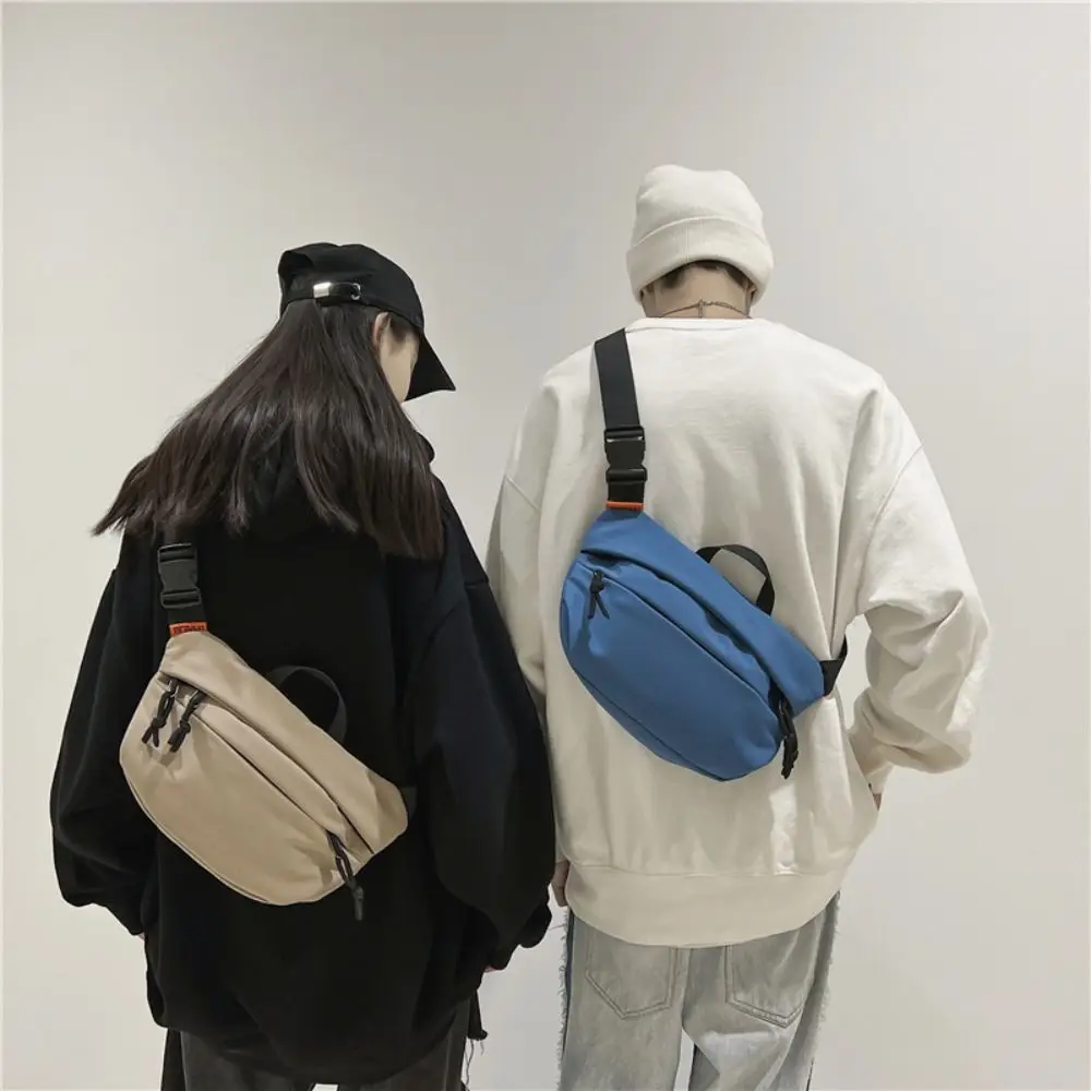 Solid Color Men Shoulder Bag Casual Nylon Zipper Sports Chest Bag Storage Pounch Large Capacity Travel Mini Backpack
Solid Color Men Shoulder Bag Casual Nylon Zipper Sports Chest Bag Storage Pounch Large Capacity Travel Mini Backpack