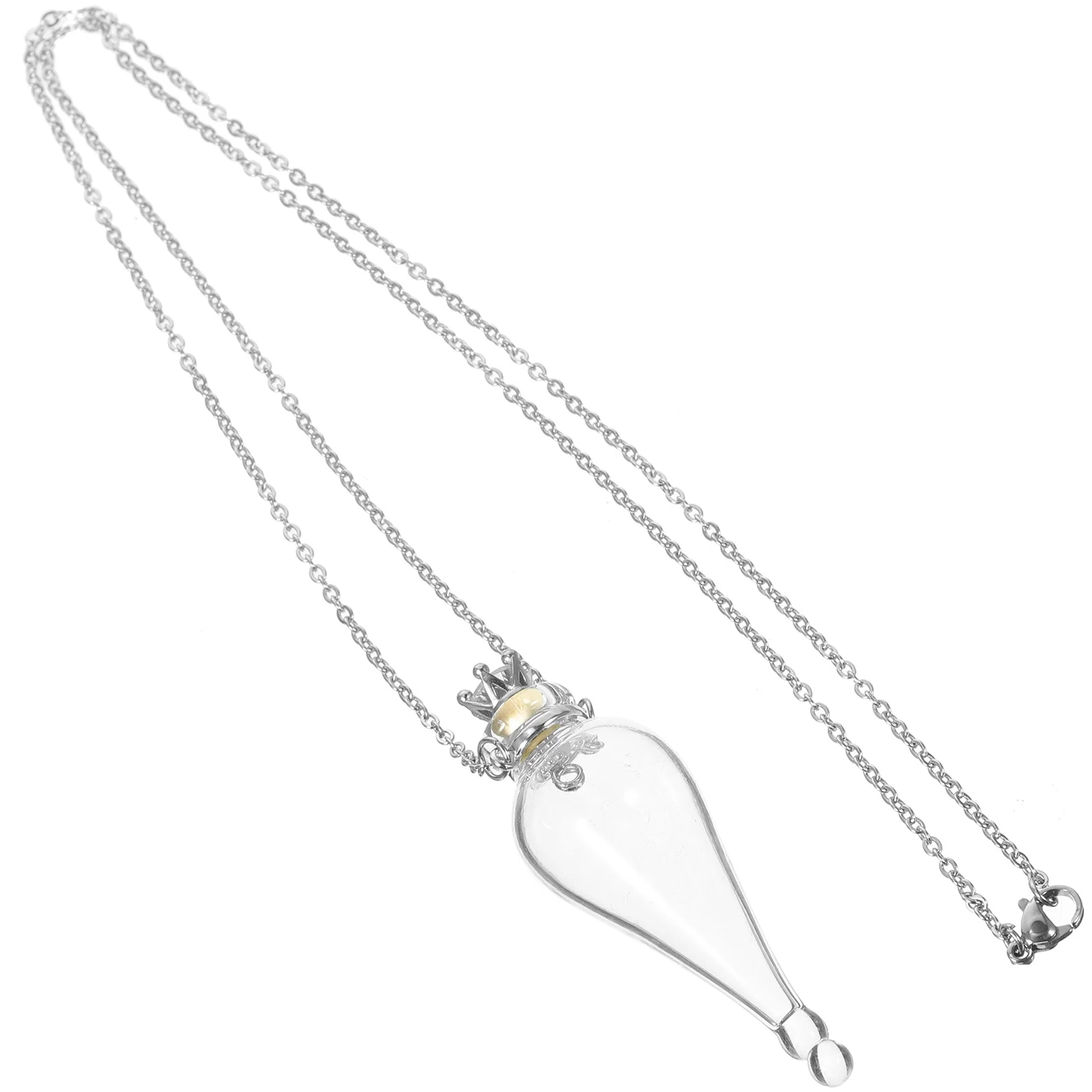 Clear Glass Bottle Necklace with Chain Mini Jar Pendant for Honeymoon Mementos Easy Carry Decorative Jewelry Fade Resistant
Clear Glass Bottle Necklace with Chain Mini Jar Pendant for Honeymoon Mementos Easy Carry Decorative Jewelry Fade Resistant