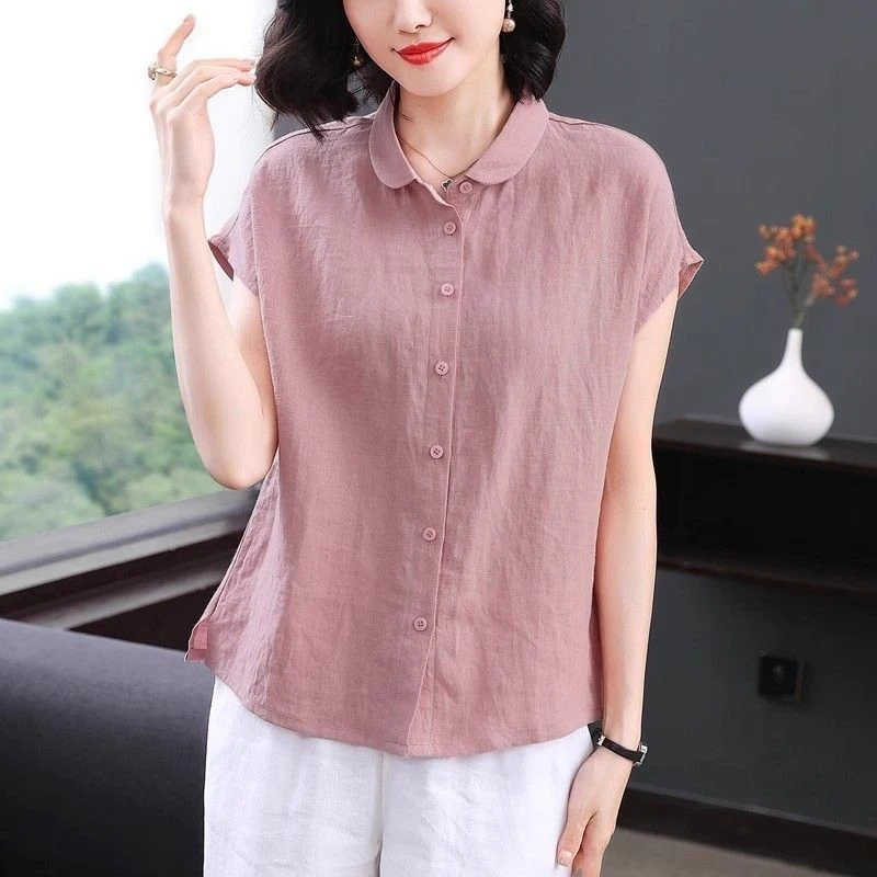 Casual Short Sleeve Shirt Women's Simple Style Summer New Arrival Ultra-Comfortable Breathable Korean Version Collar Top
Casual Short Sleeve Shirt Women's Simple Style Summer New Arrival Ultra-Comfortable Breathable Korean Version Collar Top