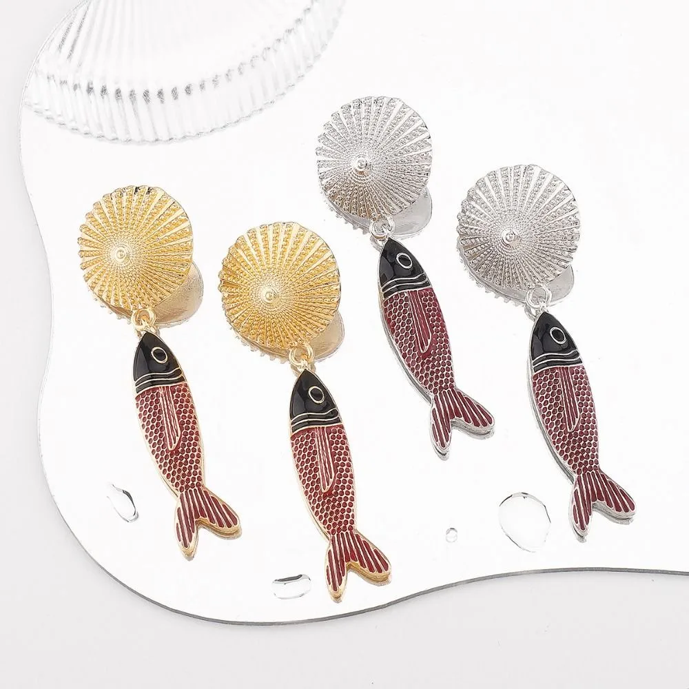 Korean Style Fish Pendant Earrings Vintage Metal Bohemian Dangle Earring Jewelry Accessories Fish Shape Animals Earrings Women
Korean Style Fish Pendant Earrings Vintage Metal Bohemian Dangle Earring Jewelry Accessories Fish Shape Animals Earrings Women