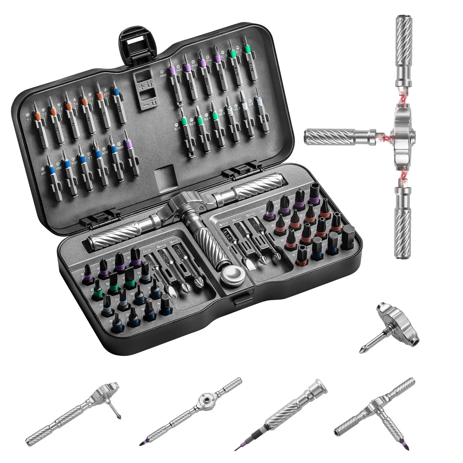 VMAN 66in1 Multifunction Ratchet Screwdriver Set Multi Magnetic Bits Mini Repair Tool Kit Household Tool For PC & Desk Etc.
VMAN 66in1 Multifunction Ratchet Screwdriver Set Multi Magnetic Bits Mini Repair Tool Kit Household Tool For PC & Desk Etc.
