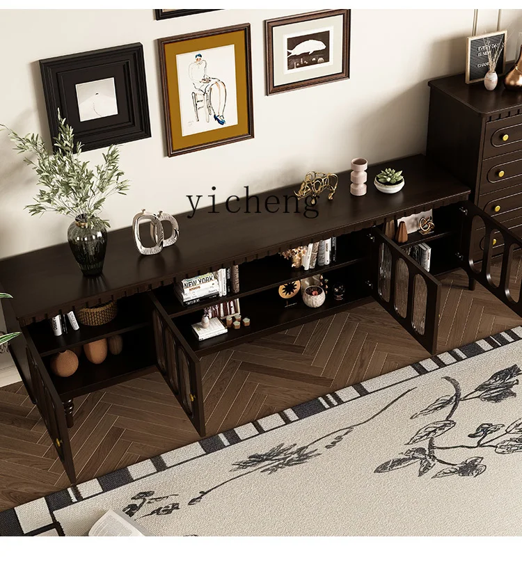ZZ pure solid wood TV cabinet coffee table combination small apartment TV cabinet living room retro floor cabinet
ZZ pure solid wood TV cabinet coffee table combination small apartment TV cabinet living room retro floor cabinet