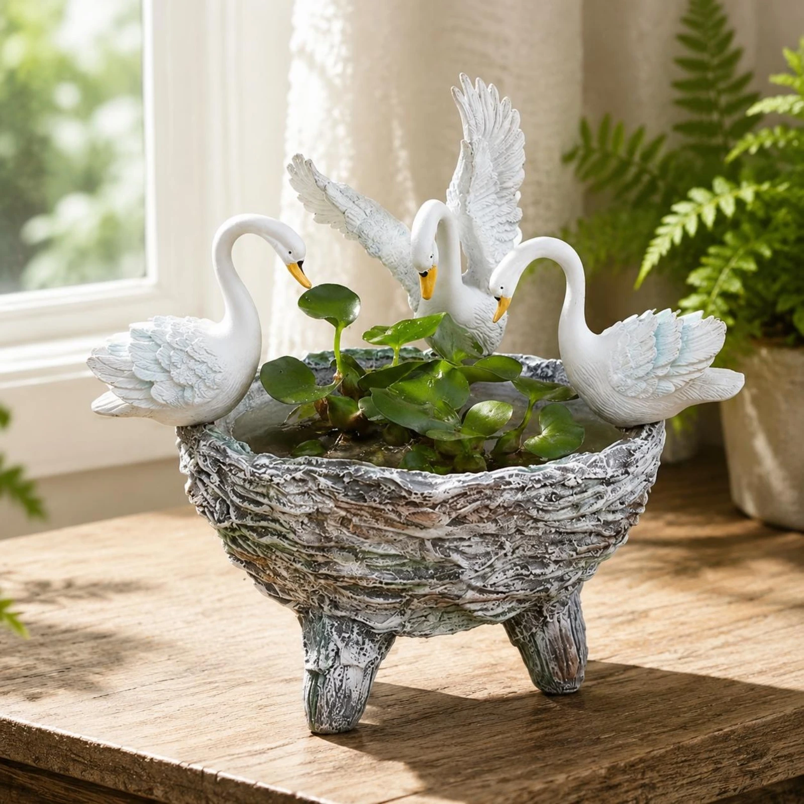 Swan Planter European Design Swan-Shaped Planter Pot Garden Decor Resin Outdoor Use for Yard, Patio
Swan Planter European Design Swan-Shaped Planter Pot Garden Decor Resin Outdoor Use for Yard, Patio