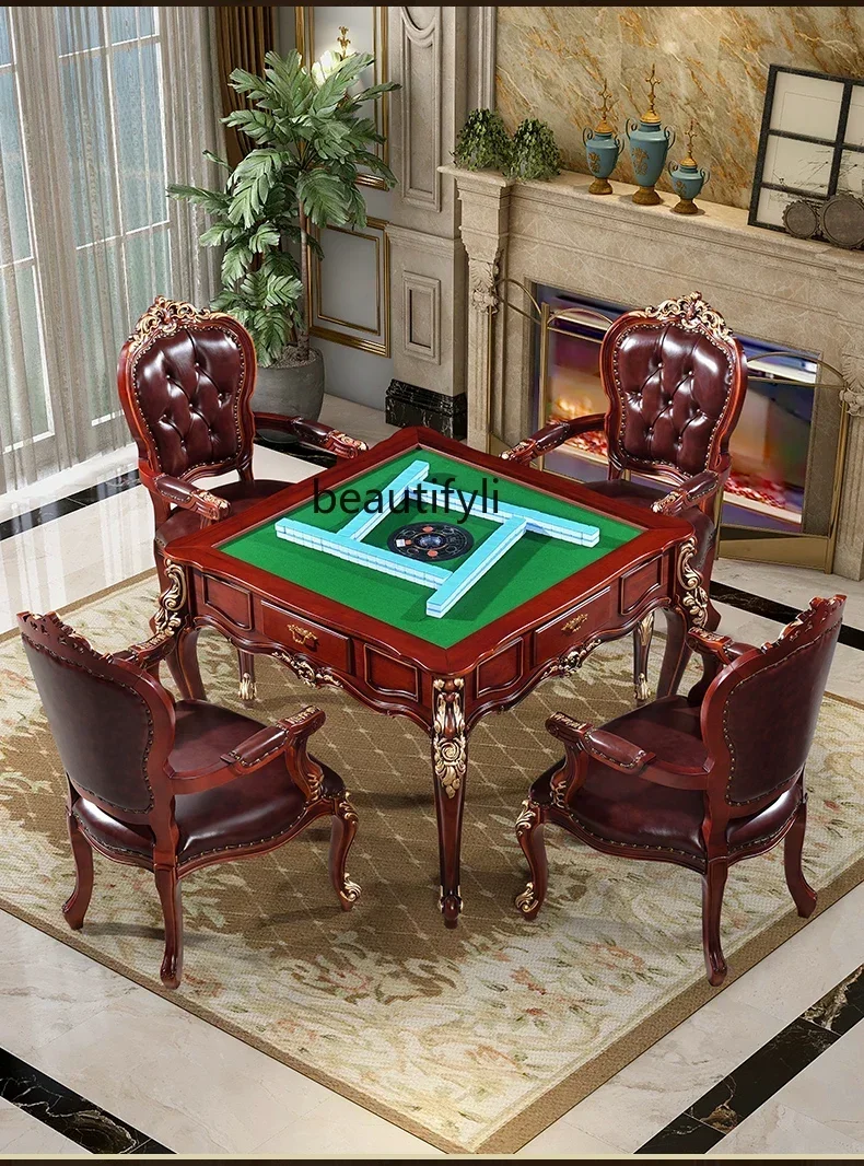 YH17 New stylEuropean solid wood electric mahjong table integrated household mahjong machine, dual-purpose villa machine hemp lu
YH17 New stylEuropean solid wood electric mahjong table integrated household mahjong machine, dual-purpose villa machine hemp lu