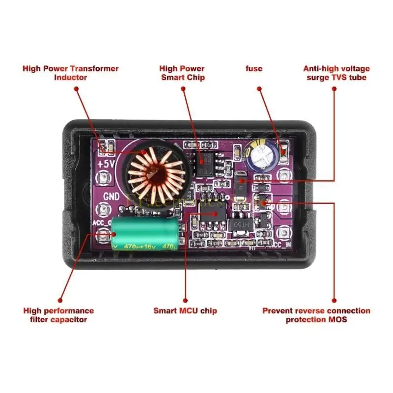 B03C Эффективный комплект Hardwire для Dashcams с USB C/Mini USB Power Port Port усиливает парковочные наблюдения.
B03C Эффективный комплект Hardwire для Dashcams с USB C/Mini USB Power Port Port усиливает парковочные наблюдения.