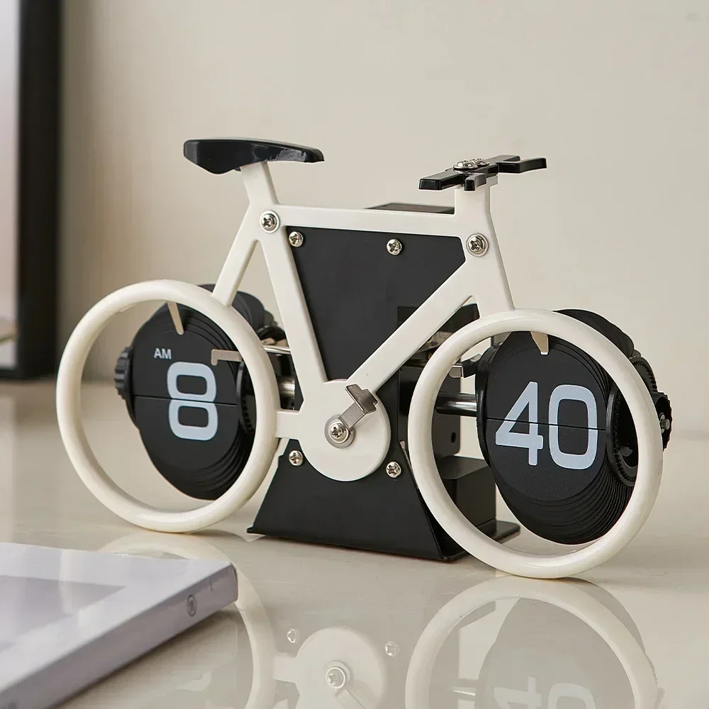 Modern Artificial Flip Down Page Desk Clock Retro Bicycle Flip Table Clock Stainless Steel Mechanical Automatic Clock Home Decor
Modern Artificial Flip Down Page Desk Clock Retro Bicycle Flip Table Clock Stainless Steel Mechanical Automatic Clock Home Decor