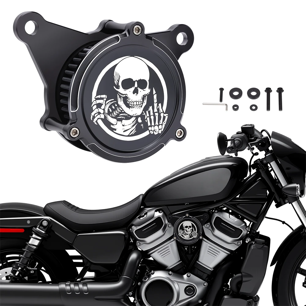 Motorcycle Black Air Cleaner Intake Filter Kit for Harley Sportster Nightster RH975 RH975S 2022-2025
Motorcycle Black Air Cleaner Intake Filter Kit for Harley Sportster Nightster RH975 RH975S 2022-2025