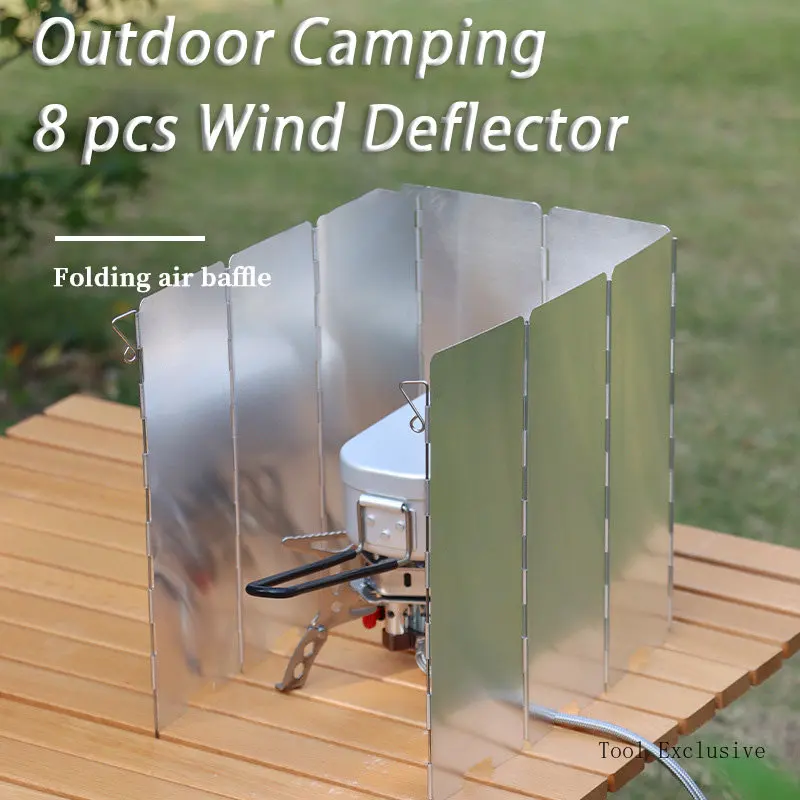 8pcs Plates Outdoor Wind Shield Outdoor Camping Stove Wind Deflector Ultra-light Aluminum Alloy Foldable With Storage Bag
8pcs Plates Outdoor Wind Shield Outdoor Camping Stove Wind Deflector Ultra-light Aluminum Alloy Foldable With Storage Bag