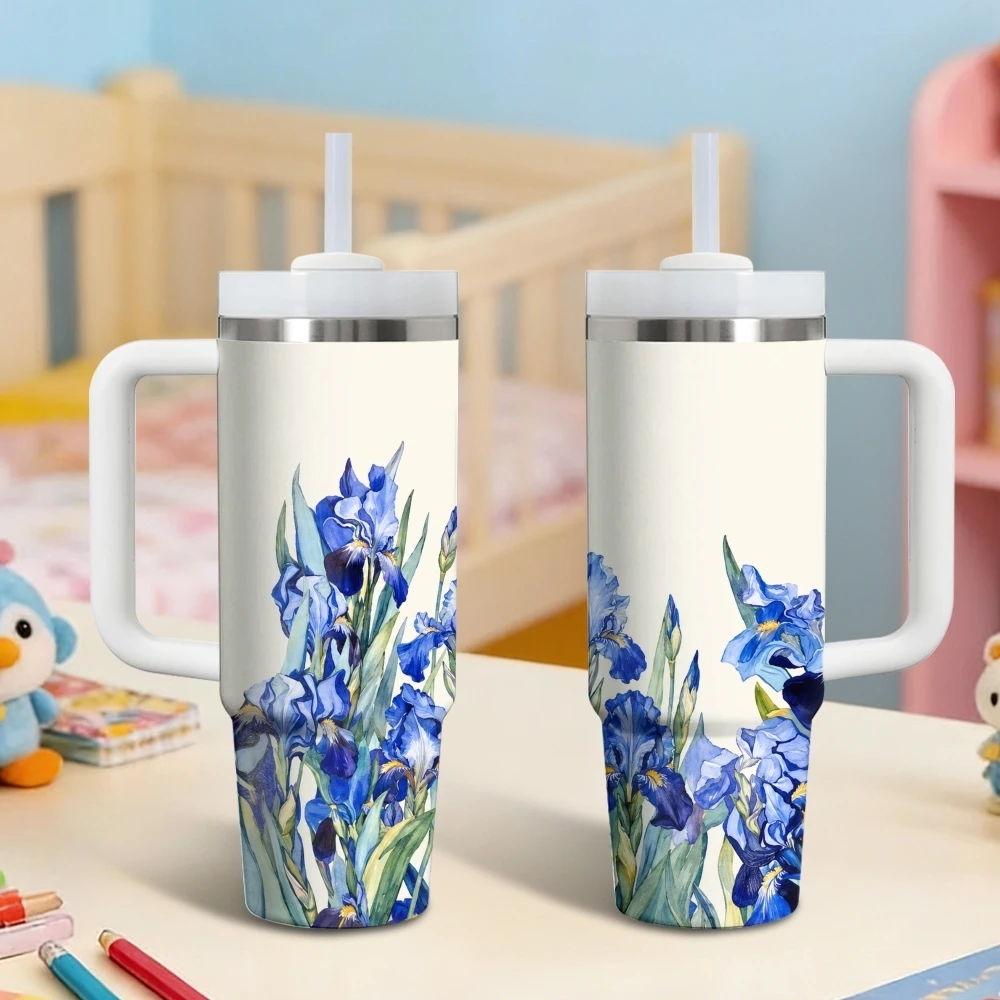 Soft Watercolor Flower Prints Set Vacuum Flasks 40oz Stainless Steel Insulated Tumbler With Handle & Straw Leakproof Travel Mug
Soft Watercolor Flower Prints Set Vacuum Flasks 40oz Stainless Steel Insulated Tumbler With Handle & Straw Leakproof Travel Mug