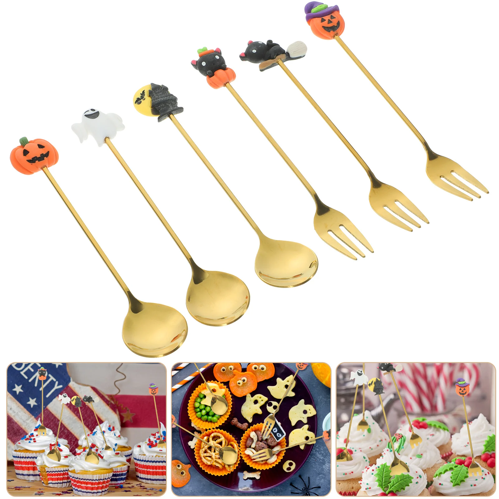 1Set Halloween Silverware Stainless Steel Spoons Forks Kitchen Dining Tools Dessert Meal Use Halloween Spoon Fork
1Set Halloween Silverware Stainless Steel Spoons Forks Kitchen Dining Tools Dessert Meal Use Halloween Spoon Fork