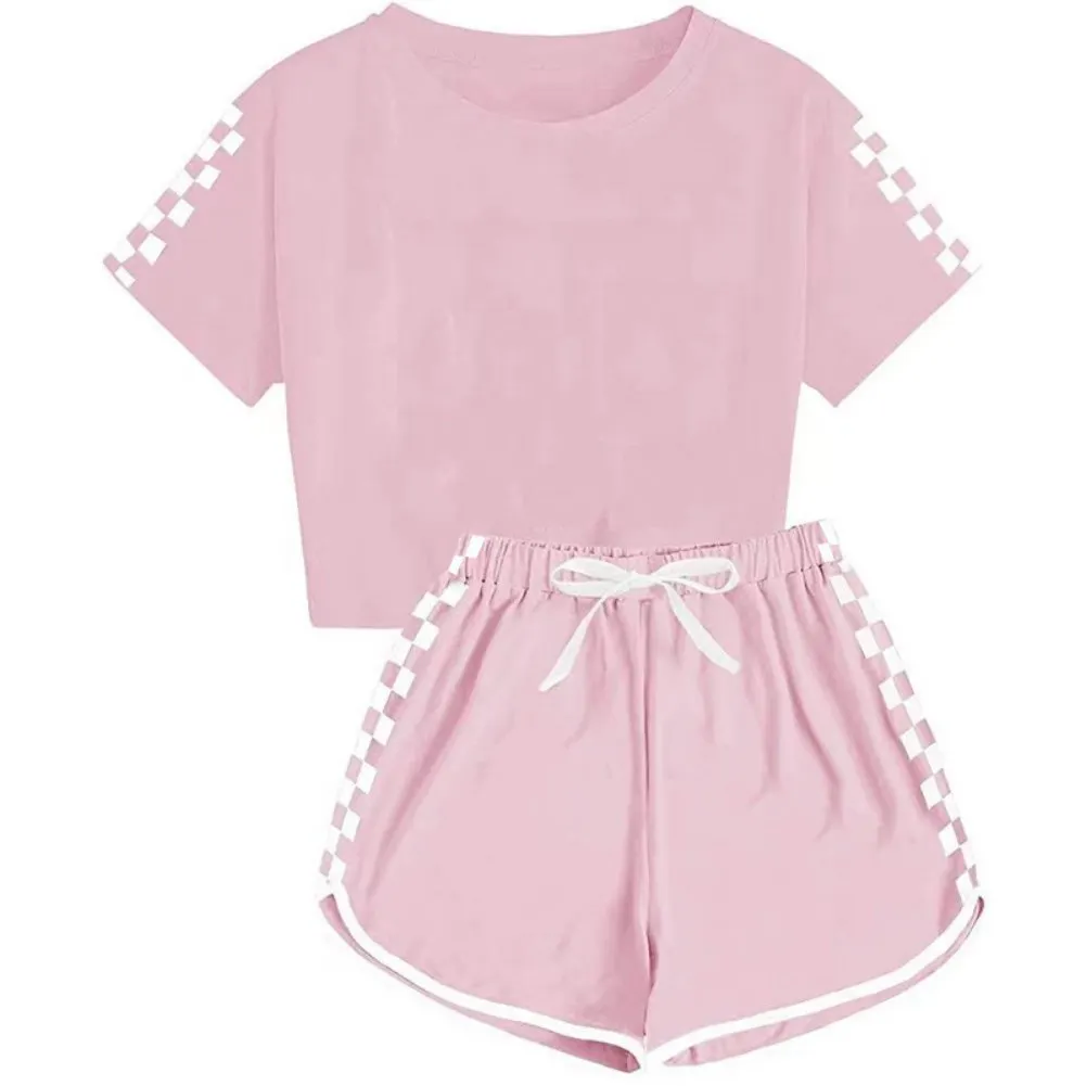 Summer 2 Piece Set Children's Boy Girls Sport Short Sleeve T-Shirts and Shorts Plaid Print Kid Top Bottom Comfortable Tracksuit
Summer 2 Piece Set Children's Boy Girls Sport Short Sleeve T-Shirts and Shorts Plaid Print Kid Top Bottom Comfortable Tracksuit