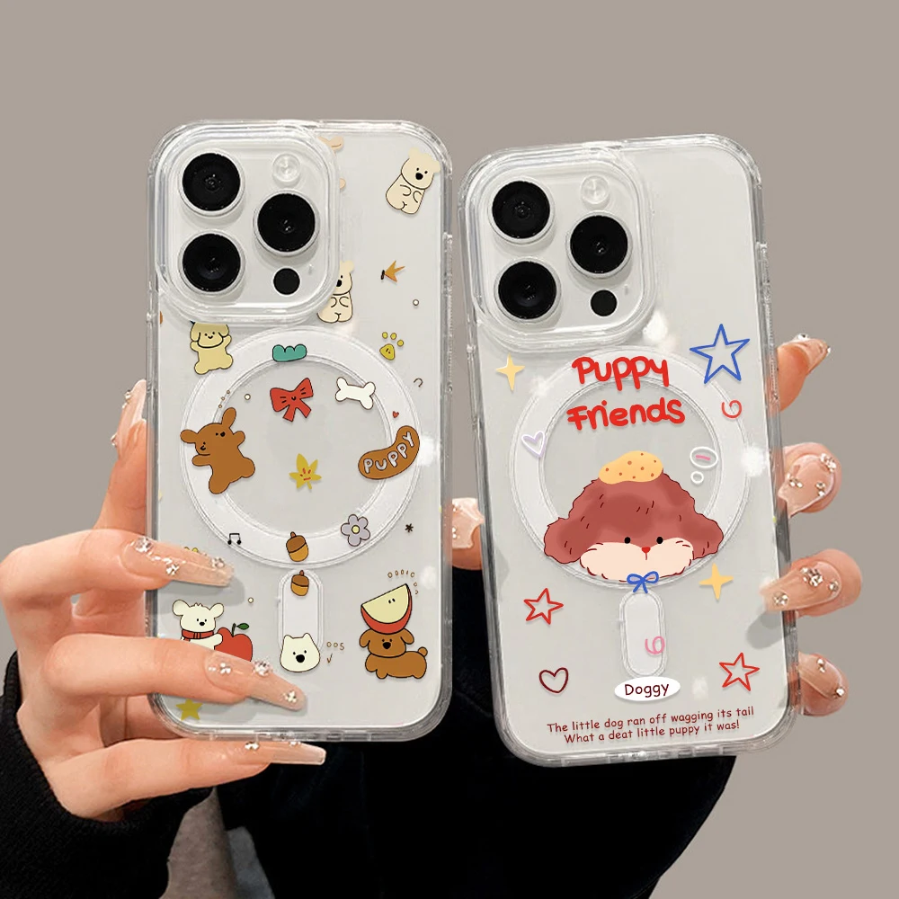 For Magsafe Magnetic Wireless Charge Phone Case For iPhone 17 16 14 13 12 11 17 Pro Max Cute Puppy Dog Case Soft Silicone Cover
For Magsafe Magnetic Wireless Charge Phone Case For iPhone 17 16 14 13 12 11 17 Pro Max Cute Puppy Dog Case Soft Silicone Cover