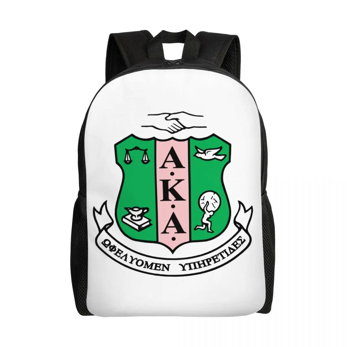 Рюкзак AKA Sorority на заказ для мужчин и женщин, водонепроницаемый школьный рюкзак для колледжа, розовая и зеленая сумка с принтом, сумки для книг
Рюкзак AKA Sorority на заказ для мужчин и женщин, водонепроницаемый школьный рюкзак для колледжа, розовая и зеленая сумка с принтом, сумки для книг
