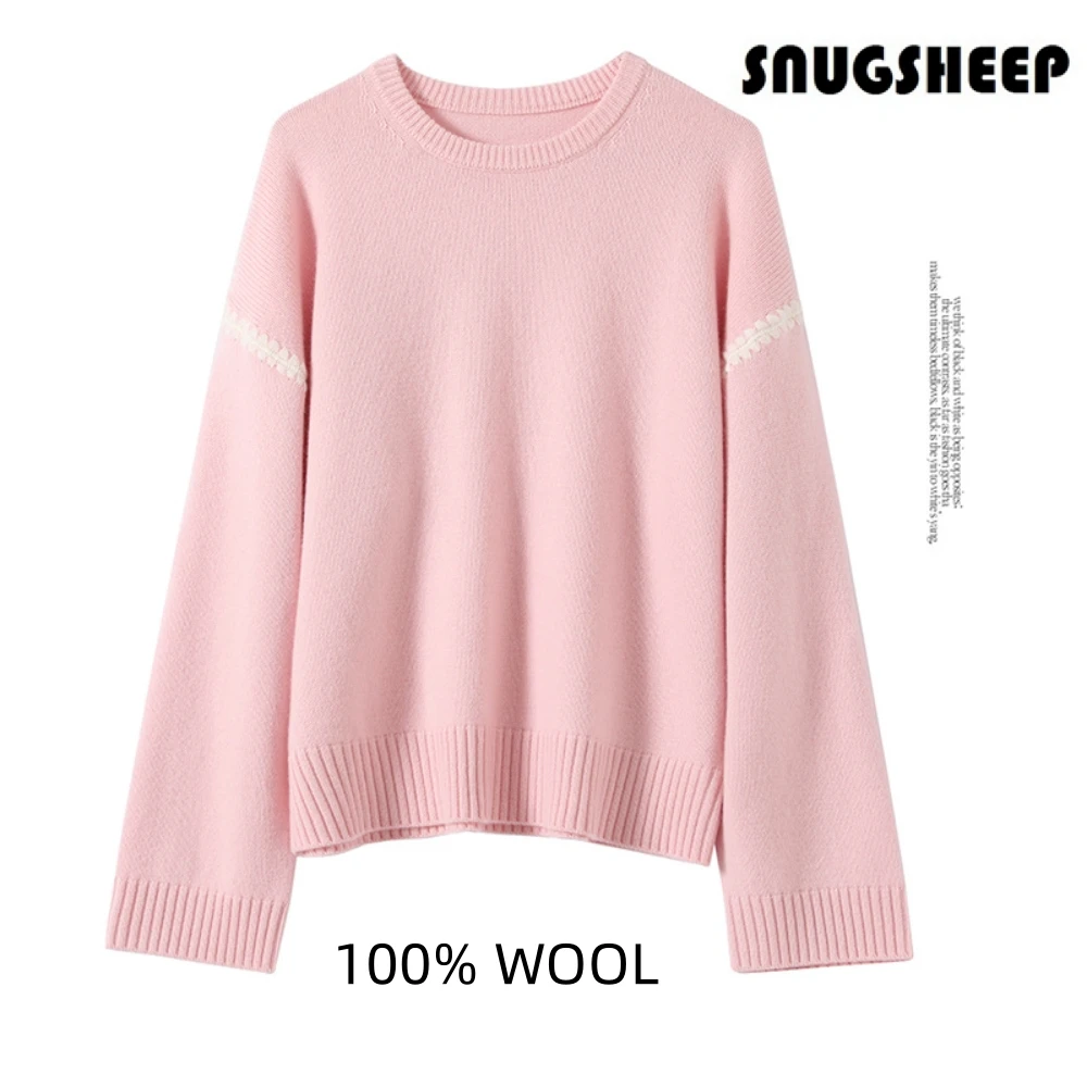 pink sweater women 2024 clothes 100% wool pullover cute top red clothes winter elegant baggy fashion tops woman jumpers loose
pink sweater women 2024 clothes 100% wool pullover cute top red clothes winter elegant baggy fashion tops woman jumpers loose