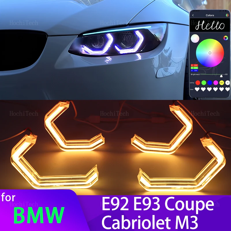 M4 style RGB Multi-colored APP control LED Angel Eyes for BMW E92 E93 Coupe convertible Cabrio M3 2006-2013 325xi 330xi 330xd
M4 style RGB Multi-colored APP control LED Angel Eyes for BMW E92 E93 Coupe convertible Cabrio M3 2006-2013 325xi 330xi 330xd