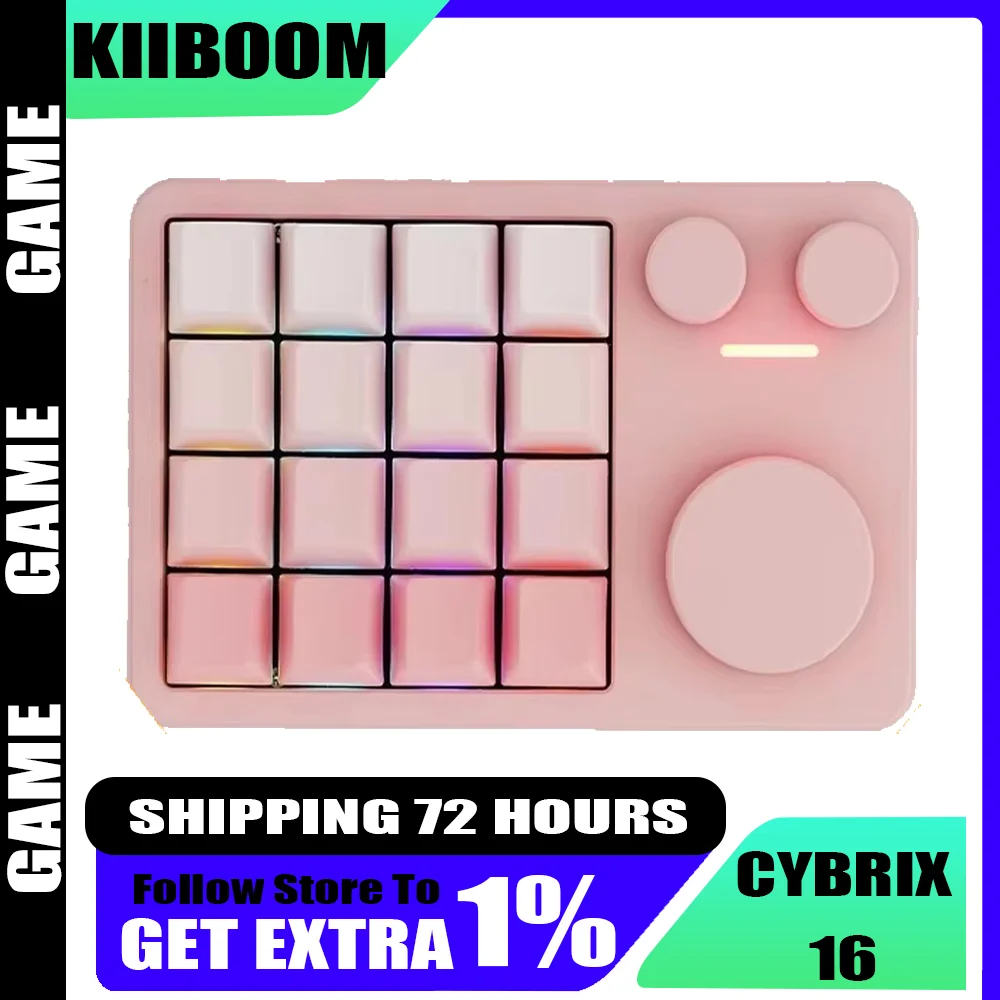 KiiBOOM Cybrix16 Портативная офисная клавиатура, цифровая клавиатура, алюминиевая клавиатура с ЧПУ, поддержка горячей вилки VIA, RGB, индивидуальная ручка, редактирование дизайна
KiiBOOM Cybrix16 Портативная офисная клавиатура, цифровая клавиатура, алюминиевая клавиатура с ЧПУ, поддержка горячей вилки VIA, RGB, индивидуальная ручка, редактирование дизайна