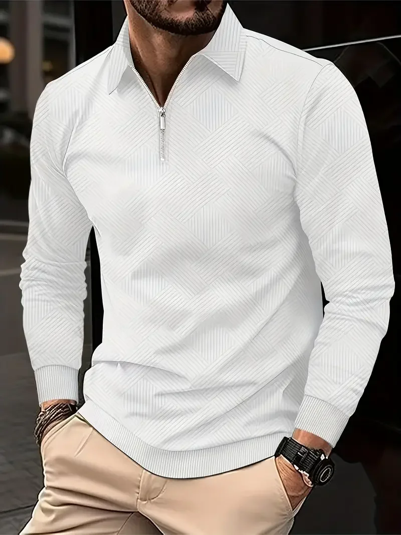 2025ins Men's pullover shirt Jacquard texture Long sleeved polo zipper top Casual and relaxed Hot sale Plus-size men's wear
2025ins Men's pullover shirt Jacquard texture Long sleeved polo zipper top Casual and relaxed Hot sale Plus-size men's wear