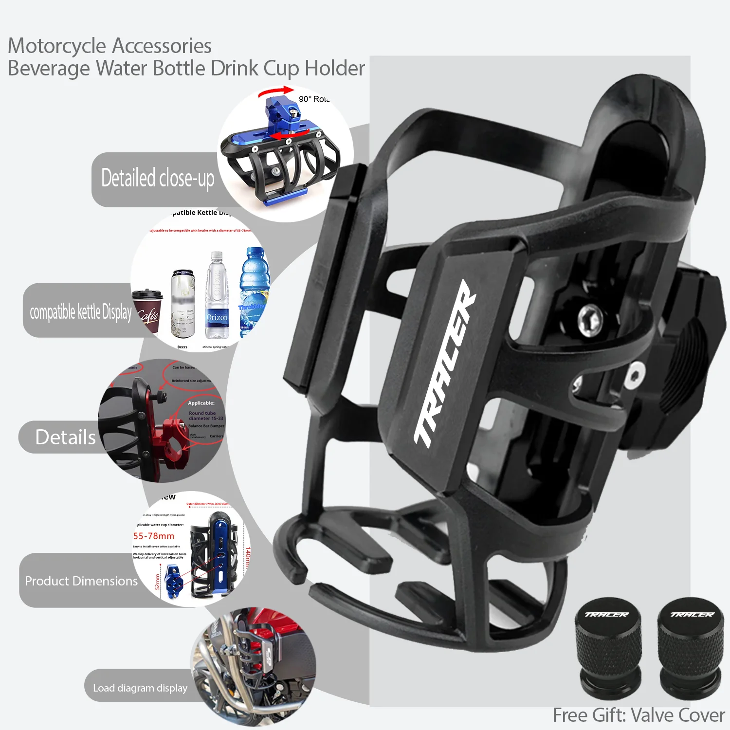 For Yamaha TRACER 700GT 900GT MT07 MT09 CNC Motorycle Beverage Bottle Water Drink Cup Holder Sdand Accessories 700 900 7/9 GT
For Yamaha TRACER 700GT 900GT MT07 MT09 CNC Motorycle Beverage Bottle Water Drink Cup Holder Sdand Accessories 700 900 7/9 GT
