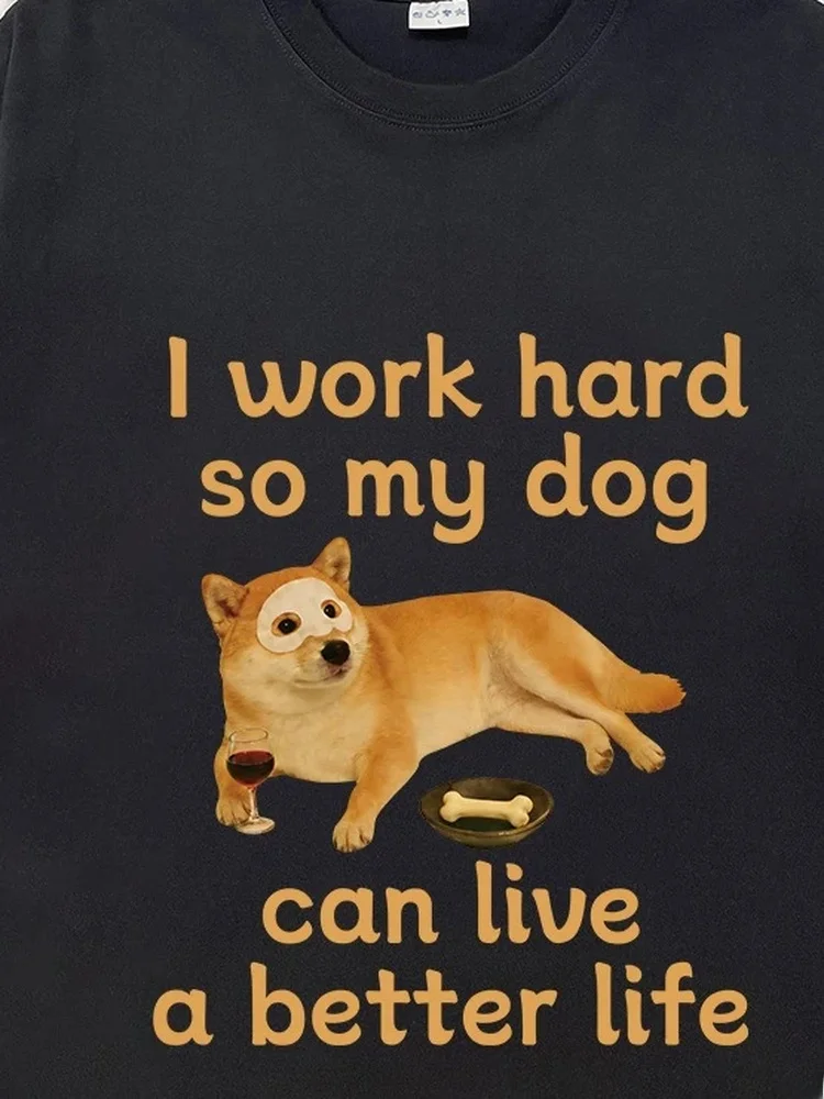 Pure Cotton Short Sleeve T-Shirt Cute Dog Pet Funny Creative Design for Female Commuter Style Breathable round Neck Zipper Cl...
Pure Cotton Short Sleeve T-Shirt Cute Dog Pet Funny Creative Design for Female Commuter Style Breathable round Neck Zipper Cl...