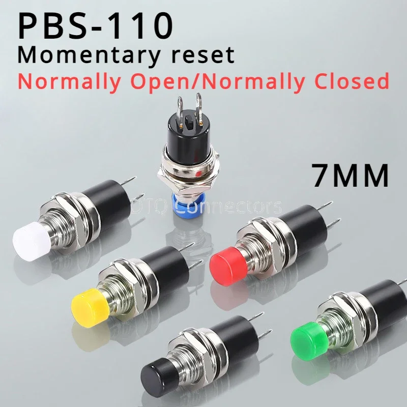 6PCS,Mini Round Momentary Push Button Switch Press The Self-Reset,PBS-110,7MM,Micro Switchs,Normally Open,Normally Closed,1NO1NC
6PCS,Mini Round Momentary Push Button Switch Press The Self-Reset,PBS-110,7MM,Micro Switchs,Normally Open,Normally Closed,1NO1NC