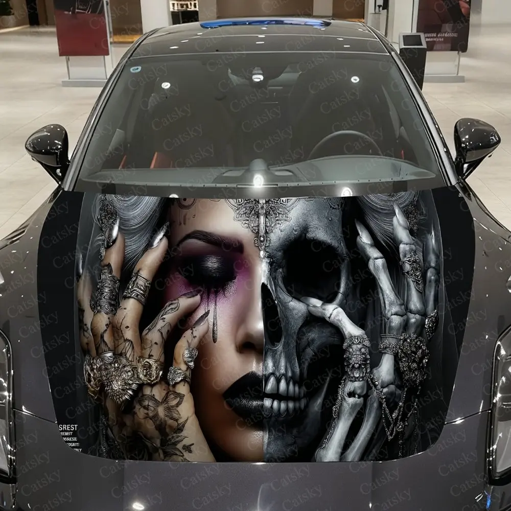 Gothic Yin-Yang Face Car Vinyl Wrap, PVC Material Waterproof Car Hood Sticker, Self-Adhesive Scratch-Resistant Stickers for Engi
Gothic Yin-Yang Face Car Vinyl Wrap, PVC Material Waterproof Car Hood Sticker, Self-Adhesive Scratch-Resistant Stickers for Engi