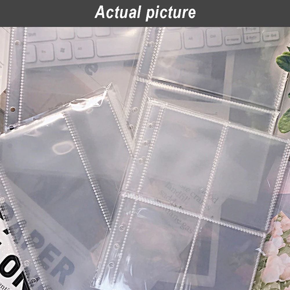10Pcs A5 6 Ring Clear Binder Refill 1 2 4 Pockets Sleeves Toploader Photocard Notebook Diary Photo Album Drawing Notepad
10Pcs A5 6 Ring Clear Binder Refill 1 2 4 Pockets Sleeves Toploader Photocard Notebook Diary Photo Album Drawing Notepad