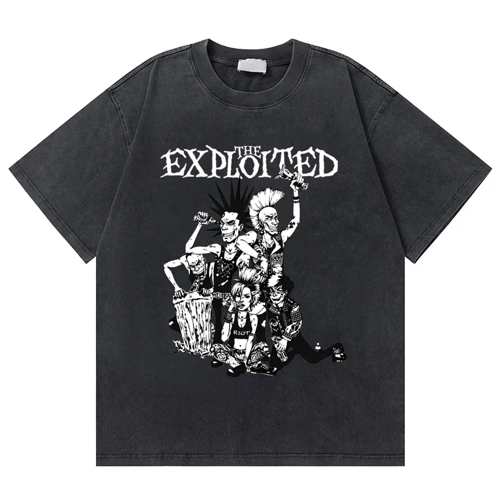 Washed Vintage Rock Band The Exploited Graphic T-shirt Men Women Retro Gothic Punk T Shirts Men's Fashion Oversized Streetwear
Washed Vintage Rock Band The Exploited Graphic T-shirt Men Women Retro Gothic Punk T Shirts Men's Fashion Oversized Streetwear