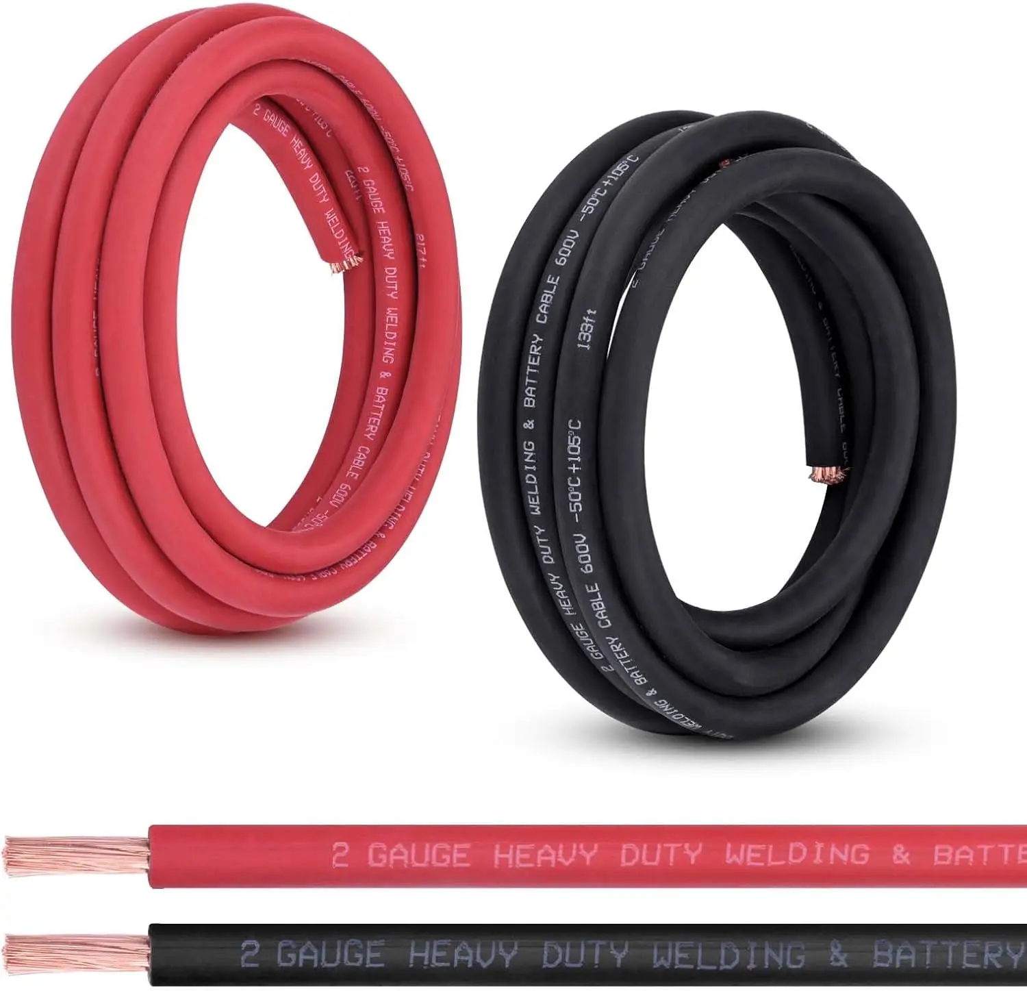 2 AWG Pure Copper Battery Cable 10FT Red + 10FT Black Welding Wire for Automotive Solar Generator
2 AWG Pure Copper Battery Cable 10FT Red + 10FT Black Welding Wire for Automotive Solar Generator