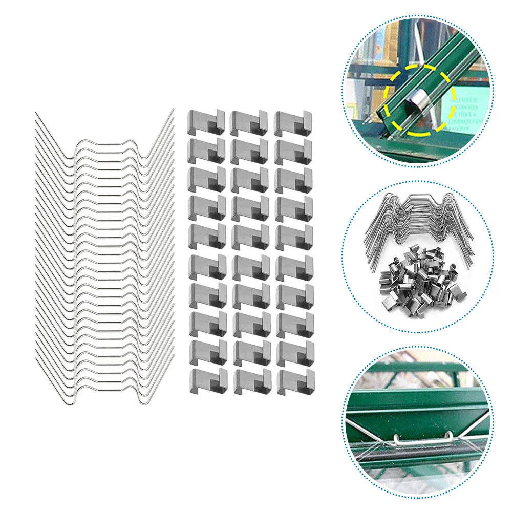 100 Pcs Wire Clamps Greenhouse Z-clips Cord Glass Fixing Silver Stainless Steel Type
100 Pcs Wire Clamps Greenhouse Z-clips Cord Glass Fixing Silver Stainless Steel Type