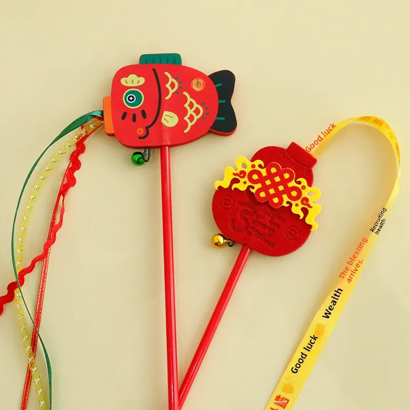 New Yea Style Blessing to Wealth to Long Flow Su Yuan Treasure Fish Gourd Cat Teaser Long Brush Holder Cat Bell Toys
New Yea Style Blessing to Wealth to Long Flow Su Yuan Treasure Fish Gourd Cat Teaser Long Brush Holder Cat Bell Toys