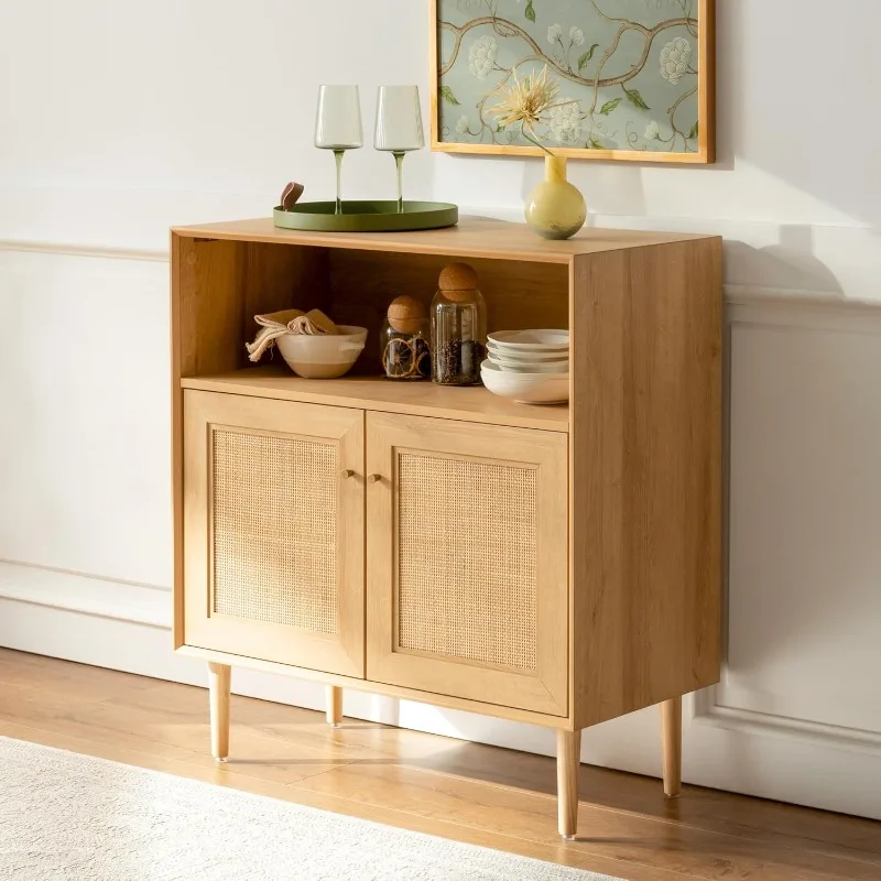 Rattan Sideboard Cabinet, Boho Buffet Storage Cabinet Farmhouse Credenza Cabinet with Doors and Adjustable Shelves for Living Ro
Rattan Sideboard Cabinet, Boho Buffet Storage Cabinet Farmhouse Credenza Cabinet with Doors and Adjustable Shelves for Living Ro