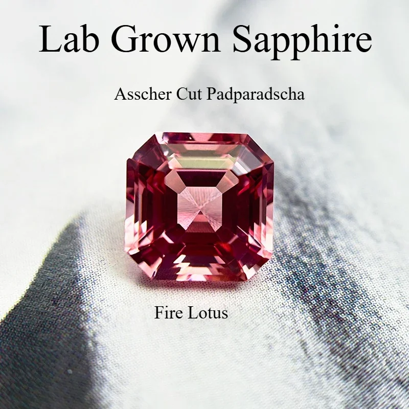 Lab Grown Sapphire Asscher Cut Padparadscha Fire Lotus Loose Gemstone Pass Diamond Tester With AGL Certificate For Jewelry
Lab Grown Sapphire Asscher Cut Padparadscha Fire Lotus Loose Gemstone Pass Diamond Tester With AGL Certificate For Jewelry