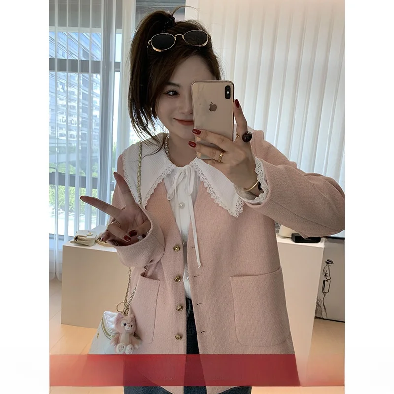 Gabrielle V-Ne Little Bla Jaet Faionable Autumn Top Women's Loose Fit Long Sve Casual Sle Pure Color irt
Gabrielle V-Ne Little Bla Jaet Faionable Autumn Top Women's Loose Fit Long Sve Casual Sle Pure Color irt